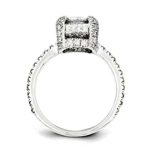 14ky White Gold DiamondMoissanite Engagement Ring Goldiacom Rings