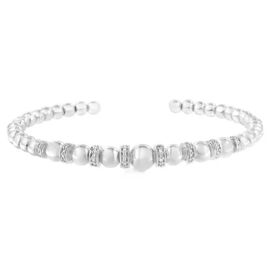 Bracelets JMS always Original Haus of Brilliance Sterling Silver 14 cttw Diamond Ball Bead Cuff Bangle Bracelet IJ I2I3 Bracelets JMS always Original Haus of Brilliance Sterling Silver 14 cttw Diamond Ball Bead Cuff Bangle Bracelet IJ I2I3