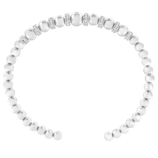 Bracelets JMS always Original Haus of Brilliance Sterling Silver 14 cttw Diamond Ball Bead Cuff Bangle Bracelet IJ I2I3 Bracelets JMS always Original Haus of Brilliance Sterling Silver 14 cttw Diamond Ball Bead Cuff Bangle Bracelet IJ I2I3