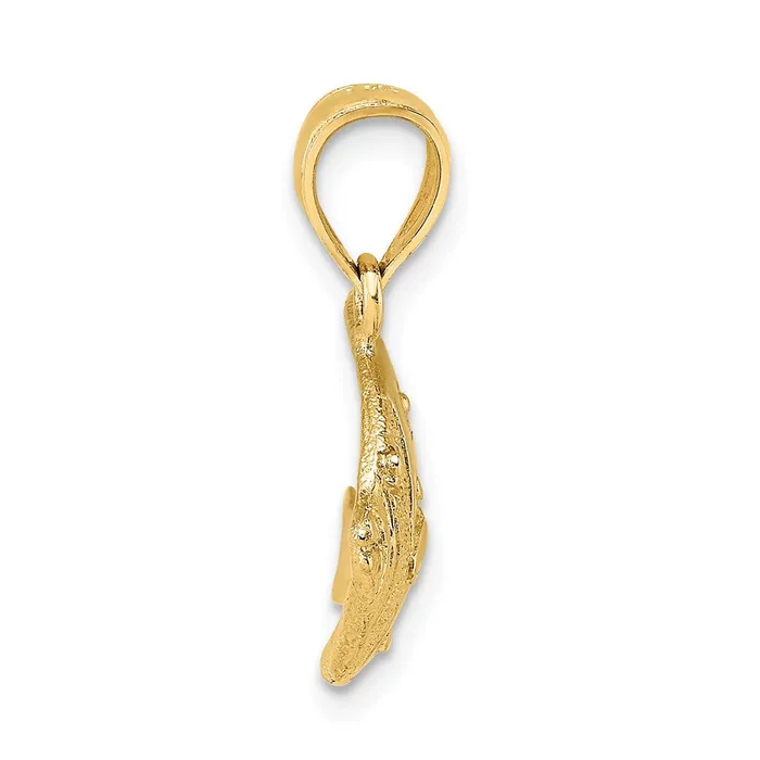 Charm Necklaces 14k Yellow Gold 2D Polished Fish Charm Goldia