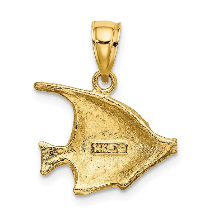 Charm Necklaces 14k Yellow Gold 2D Polished Fish Charm Goldia