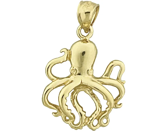 Charm Necklaces Goldia 14K Gold 18MM Octopus Charm