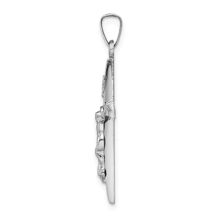 Charm Necklaces Goldia 14k White Gold INRI Crucifix Charm