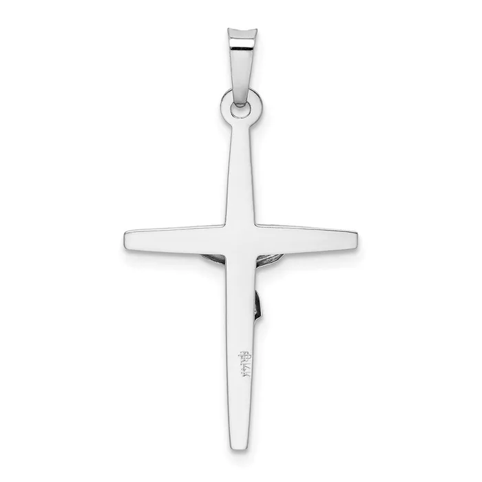 Charm Necklaces Goldia 14k White Gold INRI Crucifix Charm