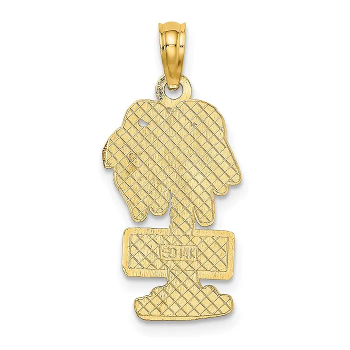 Charm Necklaces Goldia 14k Yellow Gold MYRTLE BEACH Palm Tree Charm