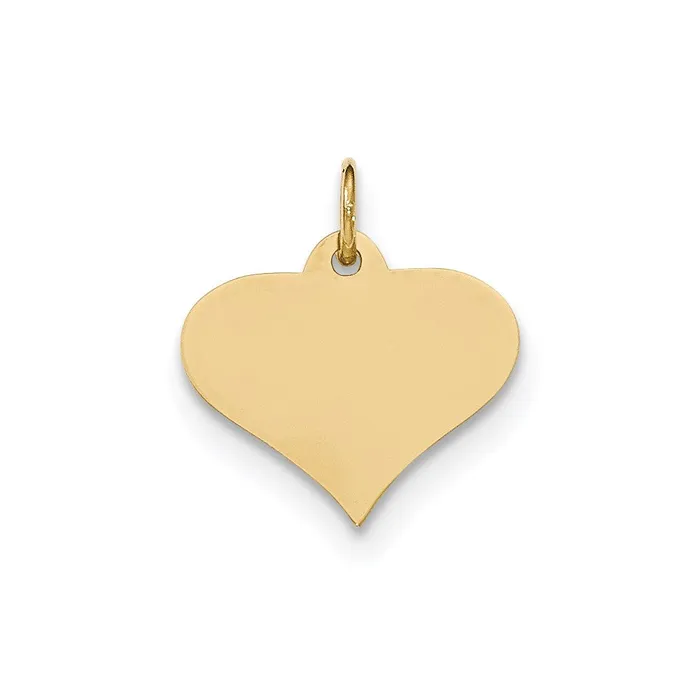 Charm Necklaces Goldia 14k Yellow Gold Plain 035 Gauge Engraveable Heart Disc Charm Charm Necklaces Goldia 14k Yellow Gold Plain 035 Gauge Engraveable Heart Disc Charm