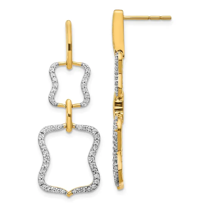 Earrings 14k Yellow Gold Real Diamond Earrings Goldia