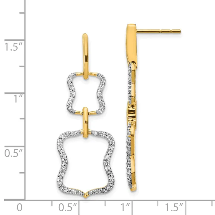 Earrings 14k Yellow Gold Real Diamond Earrings Goldia