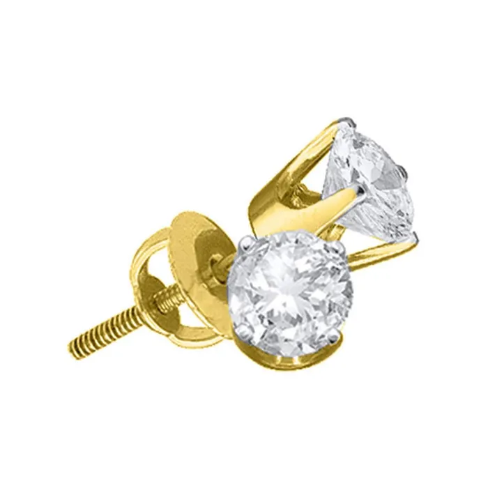Earrings gndatlanta 14k Yellow Gold Unisex Round Diamond Solitaire Stud Earrings 78 Cttw Certified Earrings gndatlanta 14k Yellow Gold Unisex Round Diamond Solitaire Stud Earrings 78 Cttw Certified
