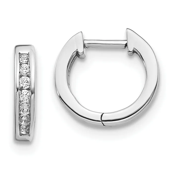 Earrings Goldia 14k White Gold 18 Ct Lab Grown Diamond VSSI G Hinged Hoop Earrings Earrings Goldia 14k White Gold 18 Ct Lab Grown Diamond VSSI G Hinged Hoop Earrings