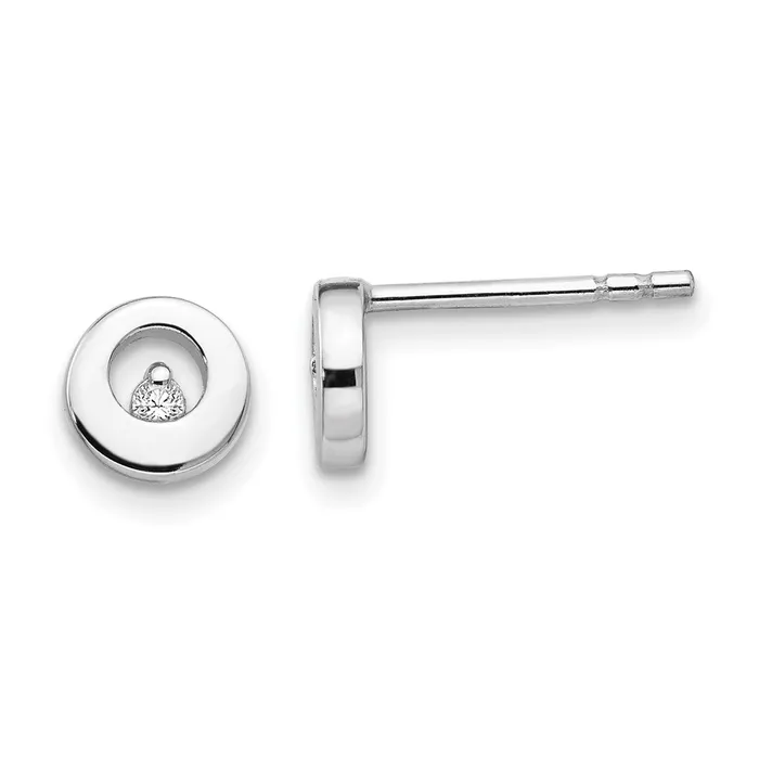Earrings Goldia White Ice Sterling Silver Rhodiumplated Diamond Stud Post Earrings Earrings Goldia White Ice Sterling Silver Rhodiumplated Diamond Stud Post Earrings