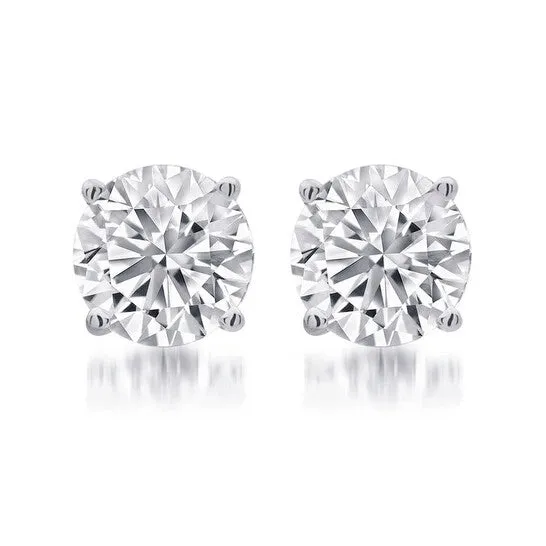 Earrings JMS always Original DiamondMuse 100 Carat TW Round White Diamond Sterling Silver Stud Earrings for Women Earrings JMS always Original DiamondMuse 100 Carat TW Round White Diamond Sterling Silver Stud Earrings for Women