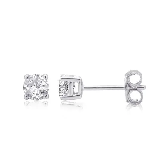 Earrings JMS always Original DiamondMuse 100 Carat TW Round White Diamond Sterling Silver Stud Earrings for Women Earrings JMS always Original DiamondMuse 100 Carat TW Round White Diamond Sterling Silver Stud Earrings for Women