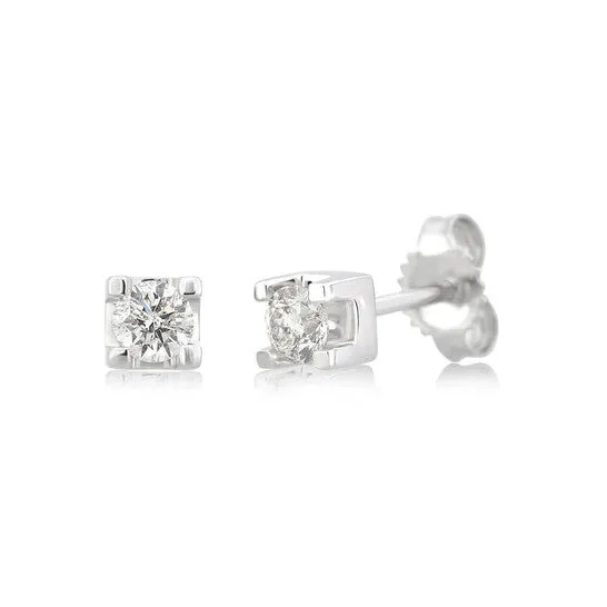 Earrings Original Diamond Muse 025 cttw 14KT White Gold Solitaire Diamond Stud Earrings for Women JMS always Earrings Original Diamond Muse 025 cttw 14KT White Gold Solitaire Diamond Stud Earrings for Women JMS always