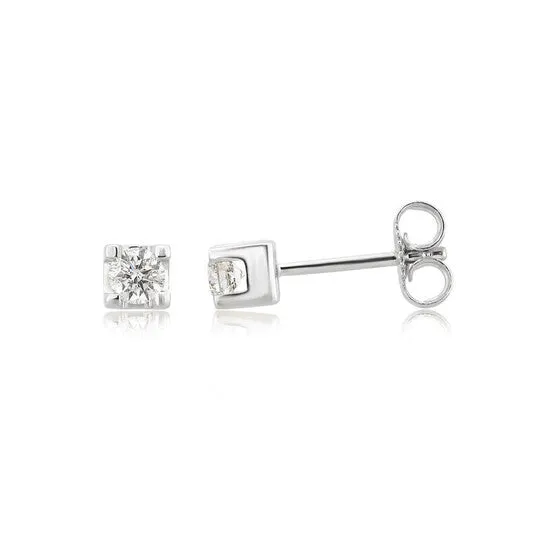 Earrings Original Diamond Muse 025 cttw 14KT White Gold Solitaire Diamond Stud Earrings for Women JMS always Earrings Original Diamond Muse 025 cttw 14KT White Gold Solitaire Diamond Stud Earrings for Women JMS always