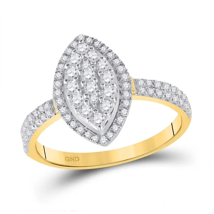 gndatlanta 10k Yellow Gold Round Diamond Marquiseshape Cluster Ring 58 Cttw Rings gndatlanta 10k Yellow Gold Round Diamond Marquiseshape Cluster Ring 58 Cttw Rings