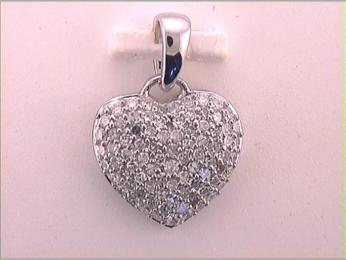 gndatlanta Necklaces 14k White Gold Round Diamond Fashion Heart Pendant 38 Cttw gndatlanta Necklaces 14k White Gold Round Diamond Fashion Heart Pendant 38 Cttw
