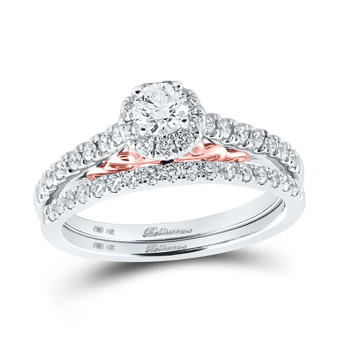 gndatlanta Rings 14k Twotone Gold Round Diamond Bridal Wedding Ring Set 78 Cttw Certified gndatlanta Rings 14k Twotone Gold Round Diamond Bridal Wedding Ring Set 78 Cttw Certified