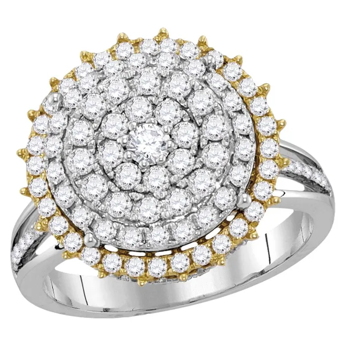 gndatlanta Rings 14k Twotone Gold Round Diamond Right Hand Cocktail Ring 112 Ctw gndatlanta Rings 14k Twotone Gold Round Diamond Right Hand Cocktail Ring 112 Ctw
