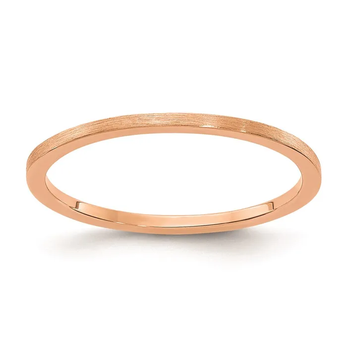 Goldia 10K Rose Gold 12mm Flat Satin Stackable Mens Ladies Wedding Band Ring Rings Goldia 10K Rose Gold 12mm Flat Satin Stackable Mens Ladies Wedding Band Ring Rings
