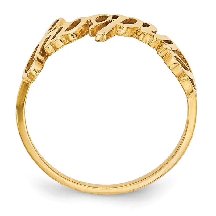 Goldia 10K Yellow Gold Polished Personalized Ring Rings