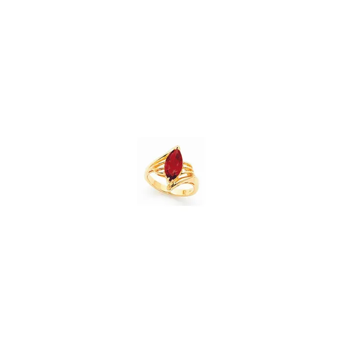 Goldia 14k Yellow Gold 12x6mm Marquise Garnet ring Rings