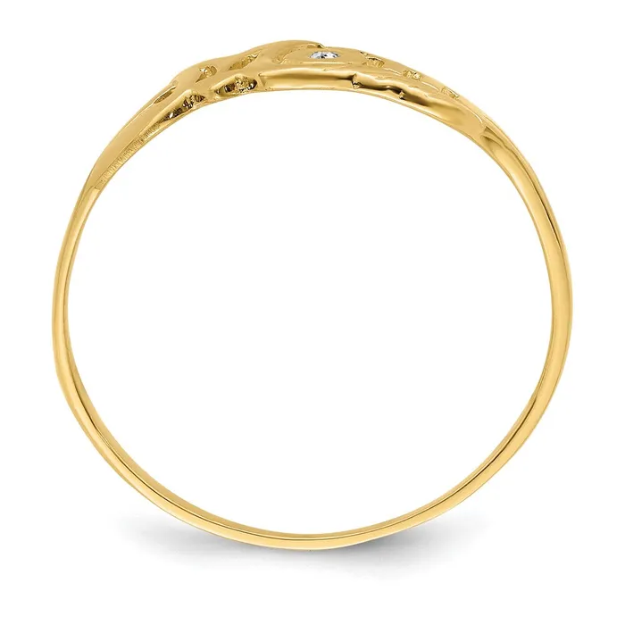 Goldia 14k Yellow Gold AAA Diamond Mom Ring Rings
