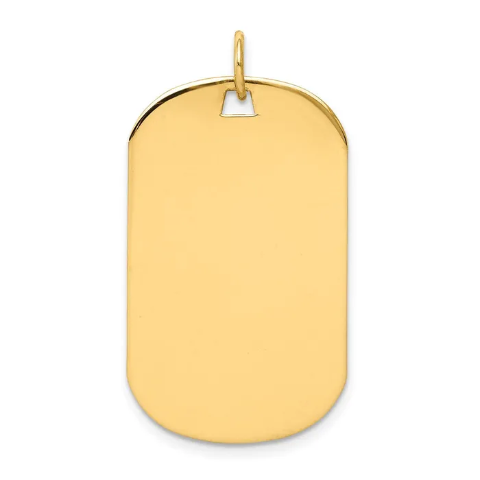 Goldia 14k Yellow Gold Plain 018 Gauge Engraveable Dog Tag Disc Charm Charm Necklaces Goldia 14k Yellow Gold Plain 018 Gauge Engraveable Dog Tag Disc Charm Charm Necklaces