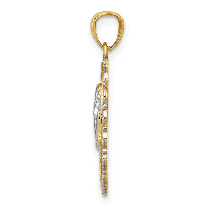 Goldia 14k Yellow Rhodium Gold wRhodium Angel Pendant PreStyled Sets