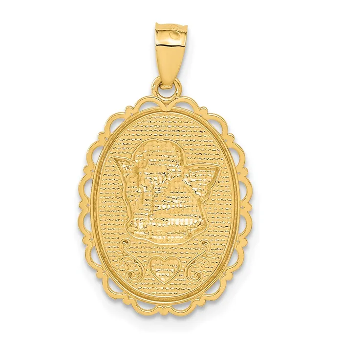 Goldia 14k Yellow Rhodium Gold wRhodium Angel Pendant PreStyled Sets
