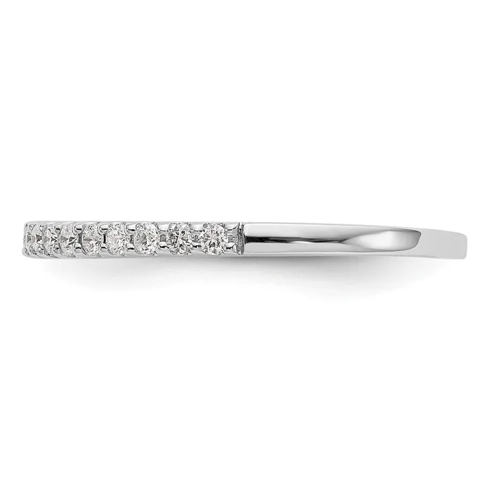 goldiaca 14K White Gold Real Diamond Band Rings