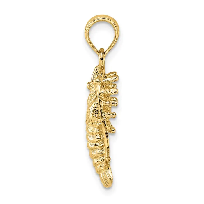 Goldia Charm Necklaces 14k Yellow Gold Florida Lobster with Out Claws Charm