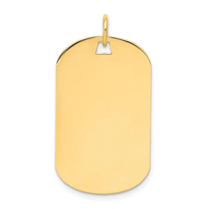 Goldia Charm Necklaces 14k Yellow Gold Plain 009 Gauge Engraveable Dog Tag Disc Charm Goldia Charm Necklaces 14k Yellow Gold Plain 009 Gauge Engraveable Dog Tag Disc Charm