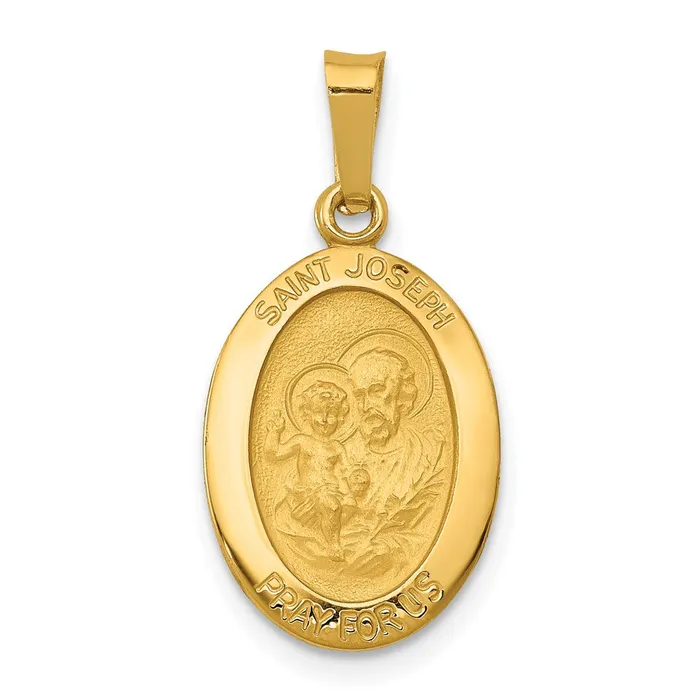 Goldia Charm Necklaces 14k Yellow Gold Saint Joseph Medal Charm