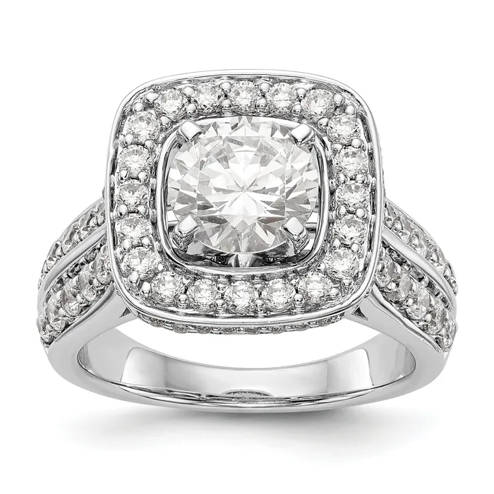Goldiacom Rings 14kw Peg Set Simulated Diamond Cushion Halo Engagement Ring Goldiacom Rings 14kw Peg Set Simulated Diamond Cushion Halo Engagement Ring