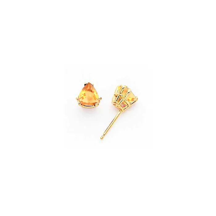 Goldia Earrings 14k Yellow Gold 6mm Citrine Earrings