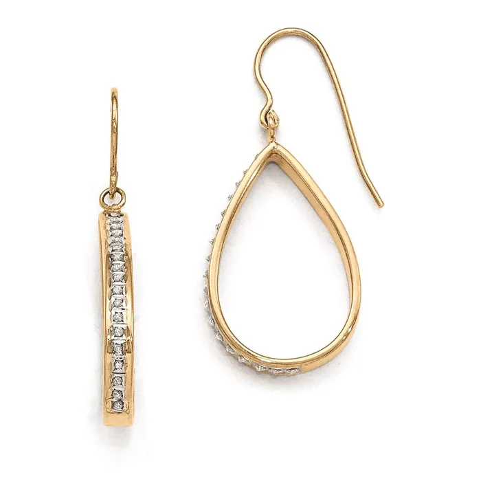 Goldia Earrings Sterling Silver Diamond Mystique Teardrop Earrings