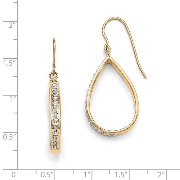 Goldia Earrings Sterling Silver Diamond Mystique Teardrop Earrings