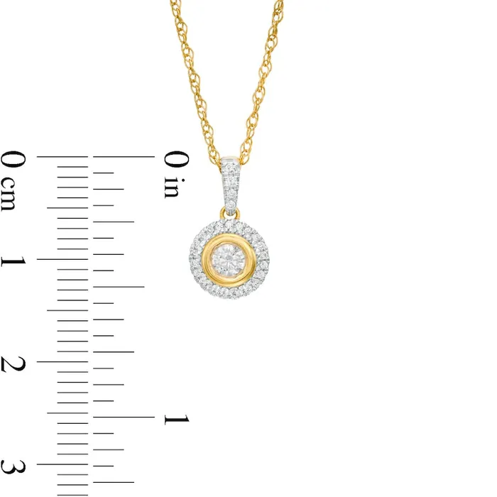 Goldia Necklaces 025 CT TW Natural Diamond Frame Pendant in 10K Yellow Gold Goldia Necklaces 025 CT TW Natural Diamond Frame Pendant in 10K Yellow Gold