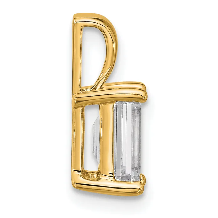 Goldia Necklaces 14k Yellow Gold 1 12 Ct Certified Lab Grown Diamond VSSI G Emerald Four Prong Pendant