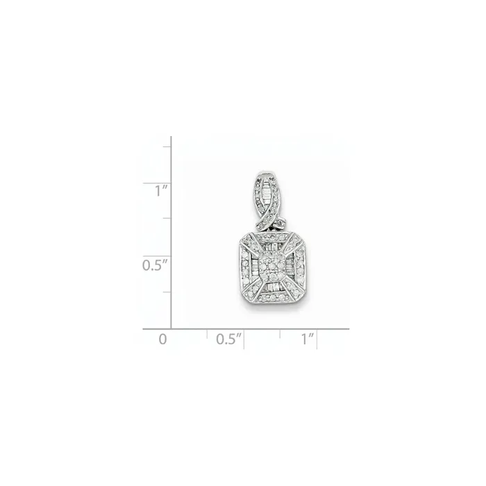Goldia Necklaces Sterling Silver Diamond Pendant