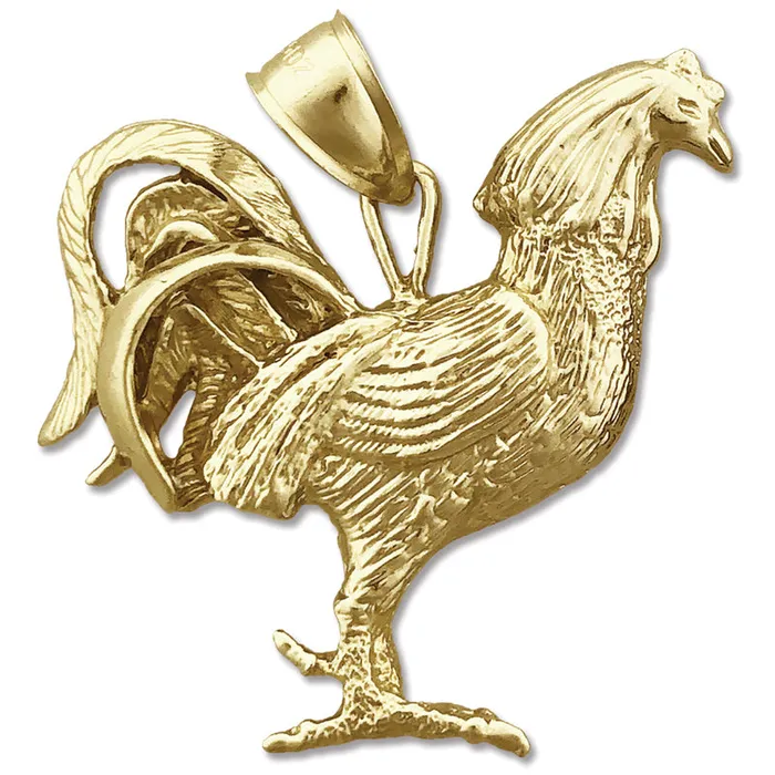 Goldia PreStyled Sets 14K Gold Rooster Pendant