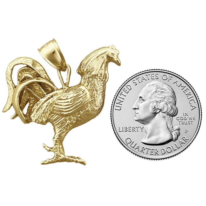 Goldia PreStyled Sets 14K Gold Rooster Pendant