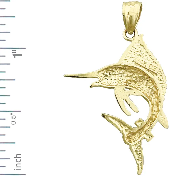 Goldia PreStyled Sets 14K Gold Sealife Sailfish Pendant