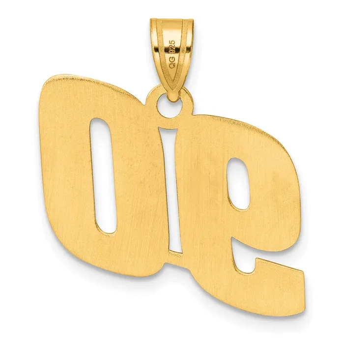 Goldia PreStyled Sets 14k Yellow Gold Polished Block Number 90 Pendant