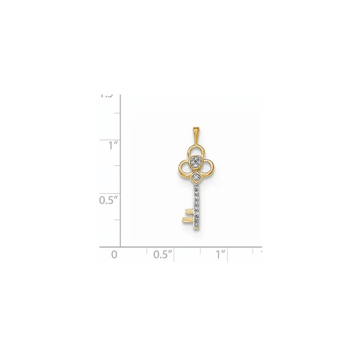 Goldia PreStyled Sets 14K Yellow Gold Real Diamond Club Key Chain Slide