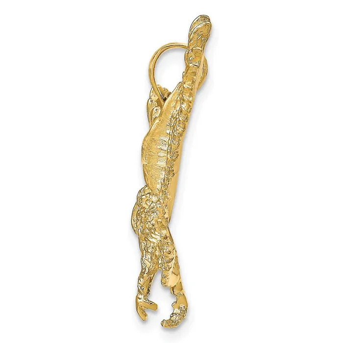 Goldia PreStyled Sets 14k Yellow Gold Textured Eagle Landing Pendant