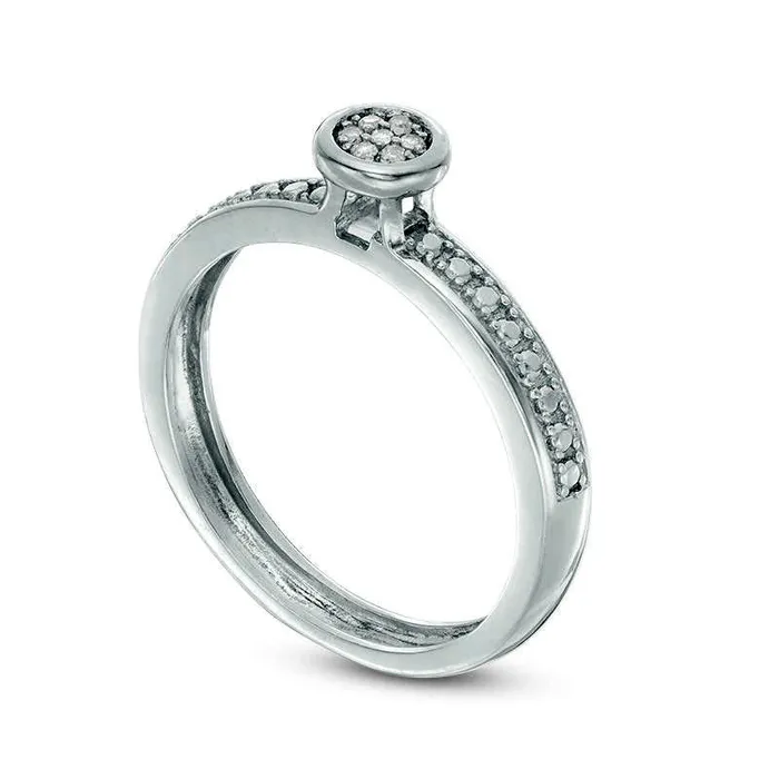 Goldia Rings 010 CT TW Natural Diamond Antique VintageStyle Three Piece Stackable Band Set in Sterling Silver Goldia Rings 010 CT TW Natural Diamond Antique VintageStyle Three Piece Stackable Band Set in Sterling Silver