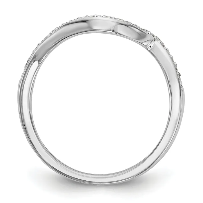 Goldia Rings 011ct CZ Solid Real 14k White Gold Wedding Wedding Band Ring