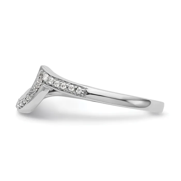 Goldia Rings 011ct CZ Solid Real 14k White Gold Wedding Wedding Band Ring